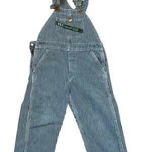 Key children’s overalls size 3.  Vintage.   Blue and white pinstripe.